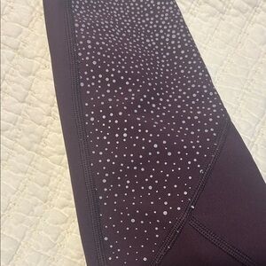 Dark Purple Leggings with Subtle Dot Detail